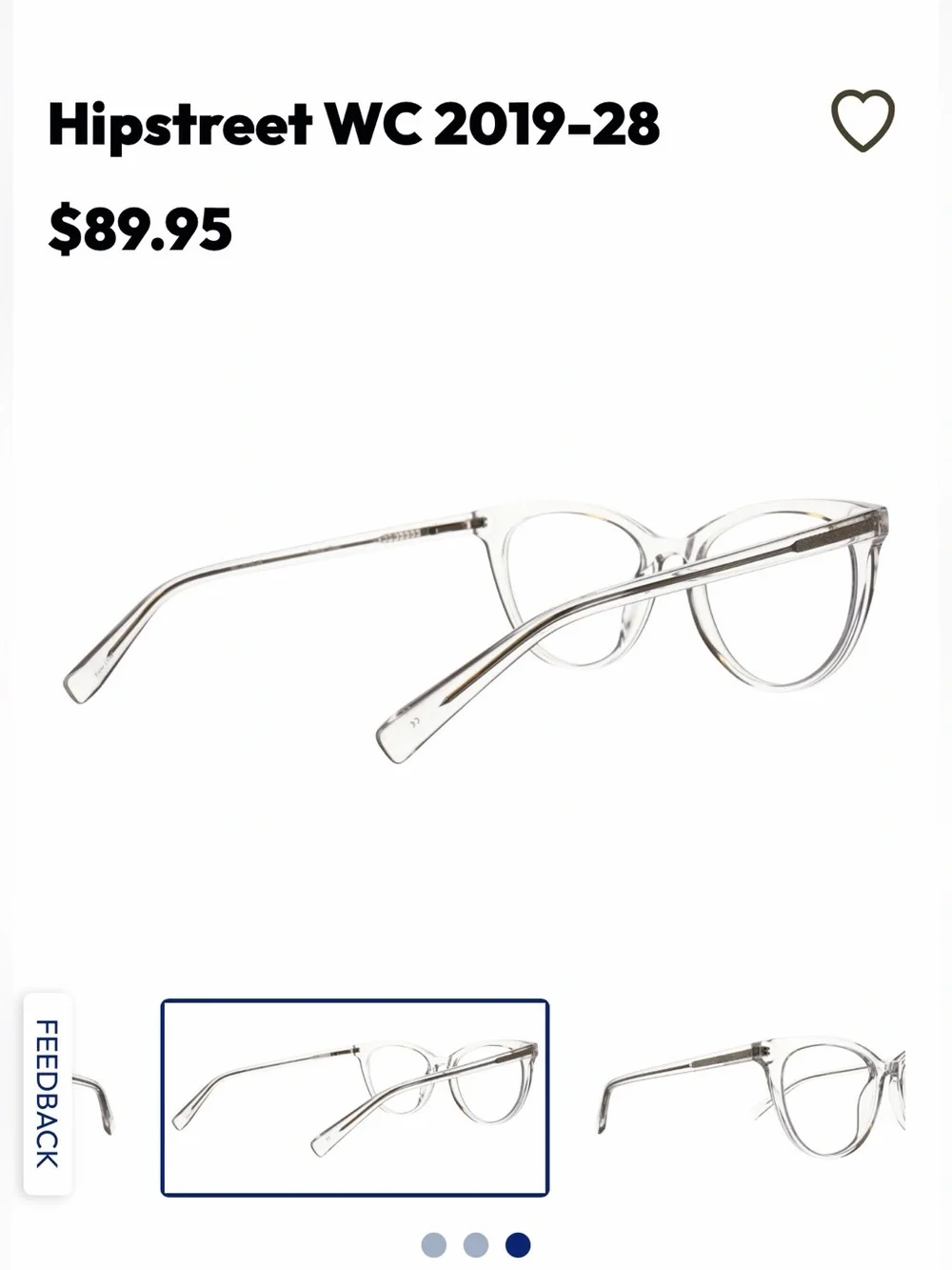 Crystal Clear Cat-Eye optical frames WC 2019-18 , C.E. Quality Standard